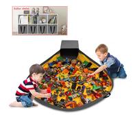 Organizer per giocattoli per tappetino da gioco, Duplo, contenitore per giocattoli per bambini, cestino rigido per scaffale Kallax, come regalo (arancione)