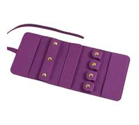 Organizer per gioielli a rotolo Borsa portagioielli multifunzionale in microfibra portatile, borsa da viaggio, custodia for gioielli pieghevole morbida(Purple)