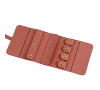 Organizer per gioielli a rotolo Borsa portagioielli multifunzionale in microfibra portatile, borsa da viaggio, custodia for gioielli pieghevole morbida(Pink)