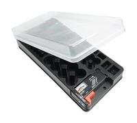 Organizer per la conservazione della batteria - 116 griglie ad alta capacità, supporto per celle DC 9 V, scatola per batteria, organizer per desktop con design trasparente | 116 griglie per esterni
