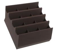 Organizer per Lamette da Barba 12 Scomparti Pla Marrone