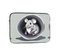 Organizer per laptop con stampa Mouse in the Hole, 38,1 cm, perfetto per lavoro casual o scuola borsa per il trasporto del computer portatile