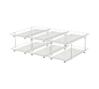Organizer per lattine per dispensa, con design di erogazione automatica di rotoli, 52,2 x 32 x 13,2 cm, organizer per alimenti in scatola per gatti regolabile a 2 livelli, mensola dispenser automatico