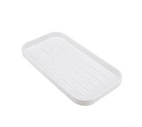 Organizer per lavello in silicone con design rialzato per promuovere il flusso d'aria e il drenaggio dell'acqua, mantiene i ripiani della cucina puliti e asciutti (bianco)