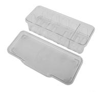 Organizer per lavello, nero, scolapiatti da 24 cm (trasparente) | PET robusto, lunghezza 24 cm, vassoio di raccolta rimovibile, impedisce la formazione di pozzanghere