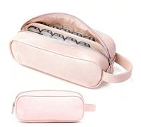 Organizer per lenti a contatto usa e getta, portatile, compatto, da viaggio, per lenti a contatto, dispenser usa e getta in pelle impermeabile, custodia per lenti a contatto con R & L, adatta per 60
