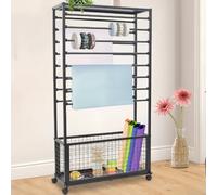 Organizer per letteratura a 16 ripiani con ruote bloccabili per riporre oggetti artigianali