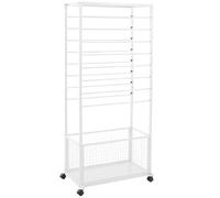 Organizer per letteratura a 16 ripiani con ruote bloccabili per riporre oggetti artigianali