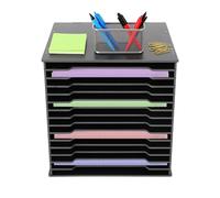 Organizer per letteratura (senza cartella), 33 x 30,5 x 33 cm, con 15 scomparti, organizer per documenti, carta e postale, per ufficio, classe