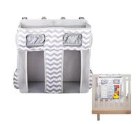 Organizer per lettini per bambini - borsa portaoggetti per pannolini appesi | Caddy multi-tasca su letto staccabile, supporto per la notte per salviette e giocattoli, archiviazione equi