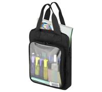 Organizer per libri da colorare alla moda, elegante borsa portatile per libri da colorare, 31 x 26 x 10 cm, comoda custodia robusta per poster, lavagna, materiale da lettura per pittura, Nero , Refer