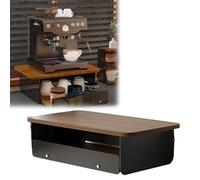 organizer per macchina da caffè Organizzatore for bar del caffè, porta cialde for caffè in legno, porta capsule K-Cup, supporto for macchina da caffè, noce(Walnut Brown,L)
