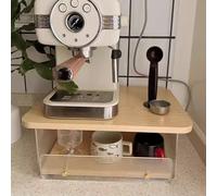 organizer per macchina da caffè Supporto for macchina da caffè con cassetto for cialde, contenitore in legno for cialde/tazze di caffè, porta cialde e porta tè(Wood grain,L-57CM/22.4in)