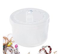 Organizer per manicure - scatola per manicure - Detachable Professional Clear Double Layer Manicure Case | Non-Slip Portable Station Storage Box Easy Clean for Home Salon Cosmetology, bianco, vedi