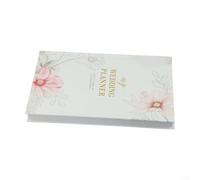 Organizer per matrimoni tutto in uno per spose, 12 mesi, con sezioni personalizzate per una pianificazione efficiente (fiori di farina)