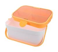 Organizer per Medicinali Grande Capacità con Maniglia Doppio Livello | Casa e Viaggio, Contenitore in Plastica Bianca, Scomparti Indipendenti, Aspetto Semplice e Raffinato