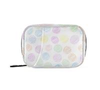 Organizer per medicine con cerchi colorati e carini cartoni animati con scomparti staccabili, riutilizzabile, organizer per pillole giornaliere per borsa