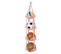 Organizer per palloni, rete di grande capacità e risparmio di spazio, organizer per palline sopra la porta, per pallacanestro, pallavolo, bambole di peluche, casa, camera da