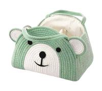 Organizer per pannolini, in corda di cotone, cestino a forma di orsetto, elegante supporto indispensabile, per ragazze e ragazzi, per Natale, doccia, feste, viaggi, viaggi su strada, asilo