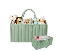 Organizer per pannolini: organizer in feltro multiscomparto, leggero e pieghevole, sicuro e impermeabile, comoda maniglia per il trasporto | essenziali per il comodino della scuola materna, s