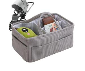 Organizer Per Pannolini - Portatile A Coste Grande Contenitore,Cestino Di Conservazione Pannolini Con Manico | Per Ragazzi E Ragazze Casa Comodino Bagno Divano Bagagliaio 'Automobile Viaggio E Esterno