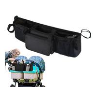 Organizer per passeggino doppio - pieghevole e leggero con 3 scomparti - compatto per passeggino - per tutti i giorni, per bambini, genitori, casa, campeggio, passeggiate a casa