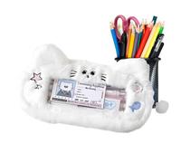 Organizer per penne da scrivania con finestra trasparente multifunzionale | Astuccio multifunzionale per studenti, stile cucciolo, organizer da viaggio, per studenti, casa, ufficio, scuola, dormitorio