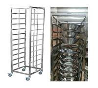 Organizer per pentole per armadio, 10/11 rack per pentole calde con ruote, mensola mobile in acciaio inox per cucina per ristorante