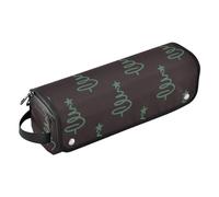 Organizer per piastre per capelli di grande capacità, con tappetino in ferro, stile retrò, motivo albero di Natale