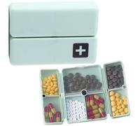 Organizer per pillole - portapillole magnetico da viaggio pieghevole | organizer settimanale portatile da 7 giorni | design a sette scomparti | per portamonete tasca medicinali vitamine