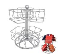 Organizer per porta bustine di tè, girevole a 2 livelli, 6 scomparti, per il piano di lavoro, per cestino bianco caffè e zucchero, per l'organizzazione per il bancone di casa, armadio e armadietto