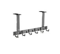 Organizer per porta in metallo, per montaggio in officina, facile da | Appendiabiti regolabile con 5-8 ganci per bagno e corridoio, in robusta lega di alluminio, grigio, senza attrezzi