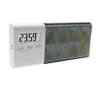 Organizer per Portapillole con Allarme Promemoria, Distributore di Pillole con 7 Scomparti, Scatola Elettronica per Medicinali, Distributore Automatico Portatile di Pillole per Viaggi Domestici