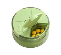 Organizer Per Portapillole Da Viaggio - Portatile Per Medicinali A 3 Scomparti Con Pieghevole Tagliapillole | Contenitore Compatto Sigillato Per Integratori Per Vitamine, Farmaci, Uffic