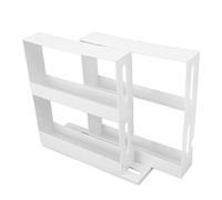 Organizer per Portaspezie Scorrevole, Due Ripiani a 2 Livelli Portaspezie per Condimenti Scaffale per Armadietto Rotante Portaoggetti per Condimenti Organizzatore Verticale per Bottiglie di Spezie