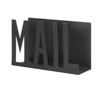 Organizer per posta in metallo - Organizer per lettere nere sleek, cremagliera per ritaglio da scrivania, , per buste, appunti, biglietti da visita, uffici e banconi di casa