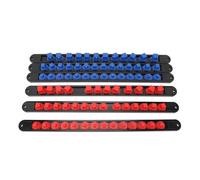 Organizer per Prese Magnetiche, Set di 6 Portaprese, Attacco per Prese 1/4, 3/8, 1/2, Supporto per Guida con Clip per Prese, Contiene 80 Pezzi Vassoi per Prese Magnetiche