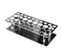 Organizer per profumi in acrilico con 36 scomparti per bottiglie roller, espositore trasparente per trucchi e pennelli lucidi per rossetto, contenitore salvaspazio per cosmetici