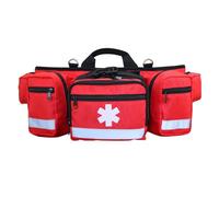 Organizer Per Pronto Soccorso - Utilità Per Cintura 59x19 Cm, Tasca A Righe Riflettenti, Contenitore In Cotone Perlato Con Cerniera | Zaino In Spalla Ciclismo Maratone Festival Sicurezza Negli C