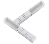 Organizer per Punte Trapano Unghie 30 Slot Pp Bianco 2 Pezzi | Custodia Coperchio Antipolvere, Formato Portatile Leggero, per Uso Domestico e Salone