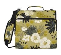 Organizer per raccoglitori a 3 anelli da 3,8 cm con cinghia, motivo floreale della giungla impertinente, include tasca con cerniera, adatto per scuola media Clip de cremallera escolar