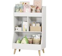 Organizer per riporre giocattoli per bambini Scaffale per bambini con libreria in legno a 2 livelli, unità di archiviazione per bambini Montessori, 34x62x93,5 cm Light blue