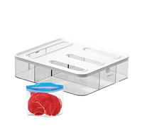Organizer per sacchetti con chiusura a cerniera, porta sacchetti per alimenti per cassetto della cucina, organizer trasparente per cassetto della cucina, adatto per galloni, quarti, panini e snack