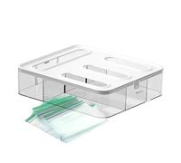 Organizer per sacchetti con chiusura lampo, organizer trasparente per cassetti della cucina, organizer per sacchetti e dispenser, compatibile con sacchetti da gallone, quart, panini e snack