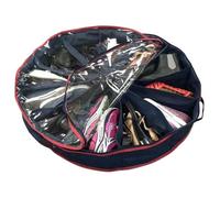 Organizer per scarpe - Borsa per scarpe rotonda con 10 divisori con coperchio trasparente, custodia da viaggio portatile | Organizzatore multifunzionale per i viaggi