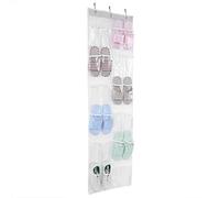 Organizer per Scarpe, Organizer per Scarpe da Appendere con Grande capacità 24 Tasche, Borse per Scarpe Trasparenti, Organizer Sopra la Porta per Porte, Armadi e Altri Luoghi
