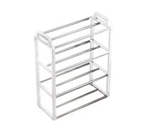 Organizer per scarpe, scaffale traspirante per scarpe, strati in piedi, costruzione robusta salvaspazio, design facile da montare, ideale per scarpe da ginnastica con tacchi alti, 45,5 x 18,8