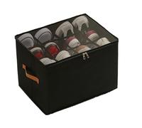 Organizer per scarpe - Scatola in tessuto per riporre articoli vari | Divisori regolabili con coperchio trasparente e maniglia, organizer pieghevole per scarpe sportive, ideale per armadio, tacchi
