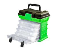 Organizer per Scatola per Attrezzatura da Pesca, Scatola per Attrezzatura da Pesca,Custodia a 4 Strati con Maniglia - Scatola da Pesca, Accessorio per la Pesca in Barca in Mare all'aperto,