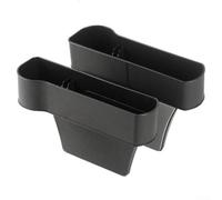 Organizer per sedile auto, confezione da 2, scatola portaoggetti in plastica per lato console, porta oggetti integrati per veicoli neri per far cadere i telefoni